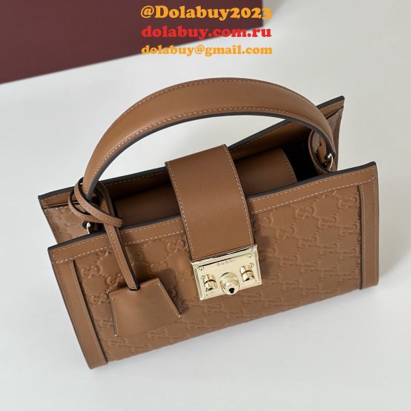 Gucci Padlock Medium Top Hhandle GG Leather 838992 Bag