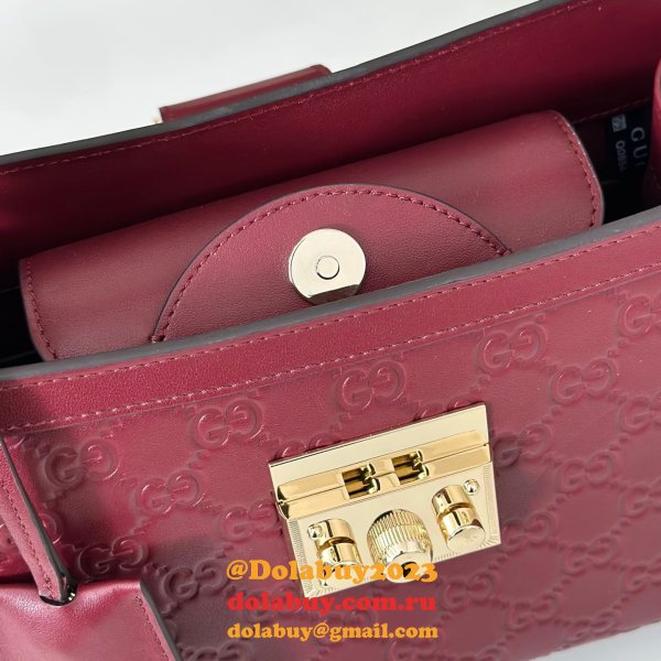 Gucci Padlock Medium Top Hhandle GG Leather 838992 Bag