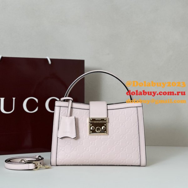 Gucci Padlock Medium Top Hhandle GG Leather 838992 Bag