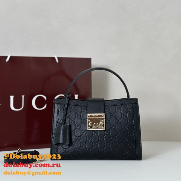 Gucci Padlock Medium Top Hhandle GG Leather 838992 Bag